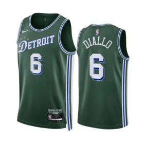 Dres Detroit Pistons Hamidou Diallo 6 Nike 2022-23 City Edition Zelena Swingman